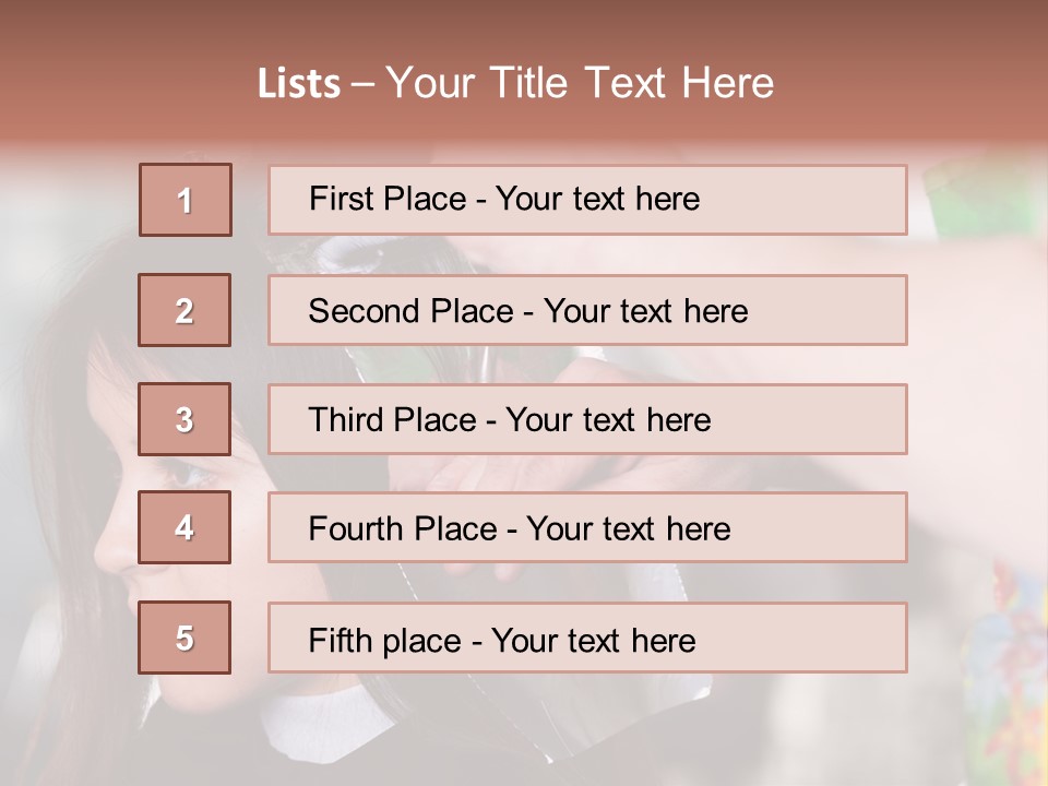 Women Haircare Work PowerPoint Template
