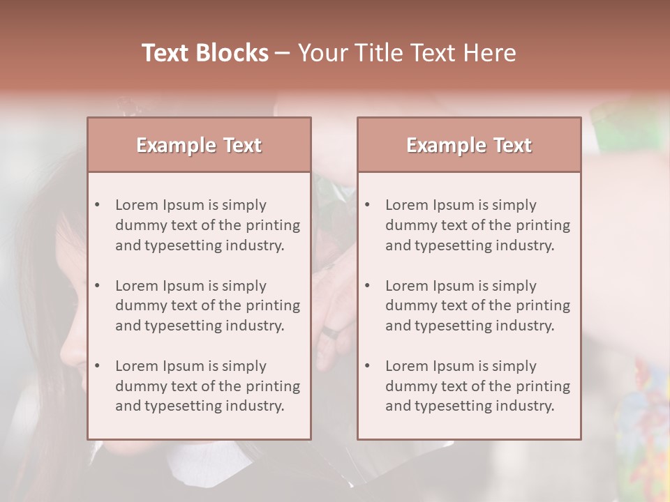 Women Haircare Work PowerPoint Template