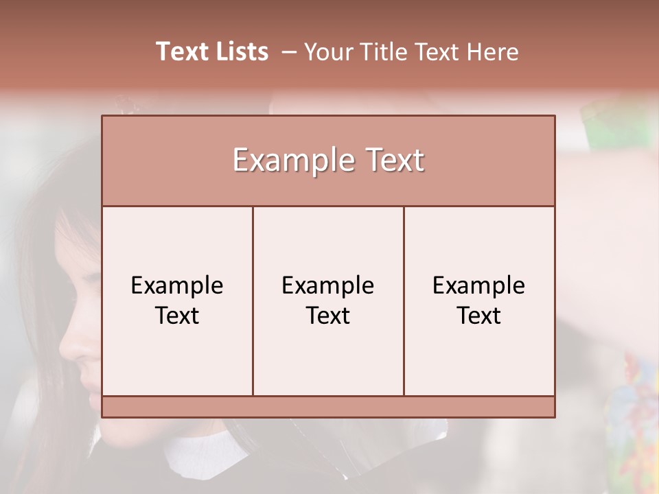 Women Haircare Work PowerPoint Template