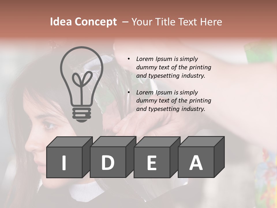 Women Haircare Work PowerPoint Template