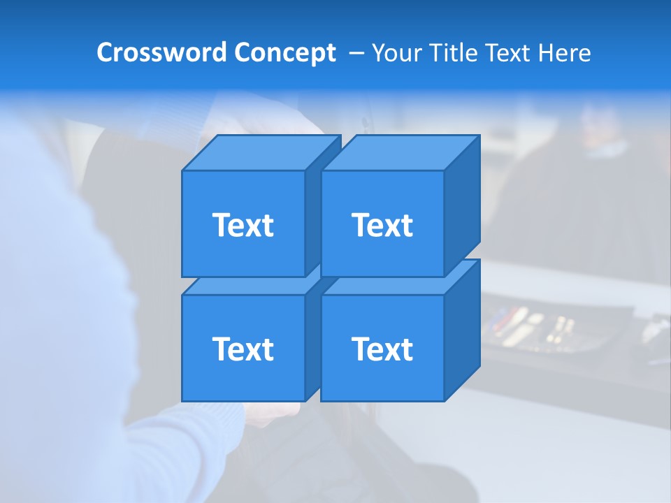 A Woman Blow Drying Her Hair In A Salon PowerPoint Template