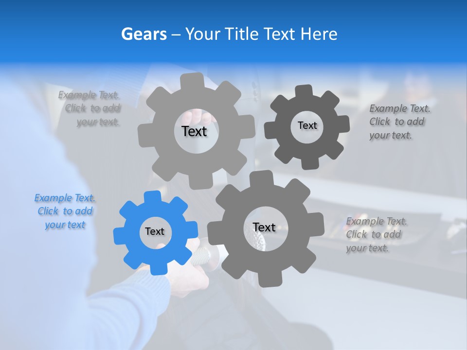 A Woman Blow Drying Her Hair In A Salon PowerPoint Template