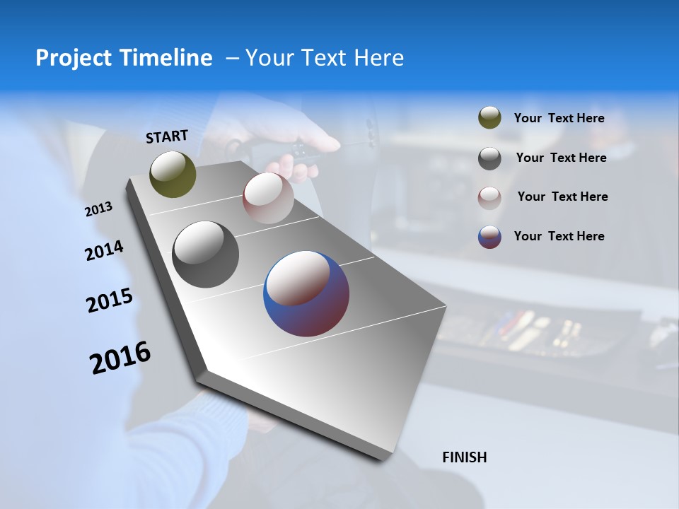 A Woman Blow Drying Her Hair In A Salon PowerPoint Template