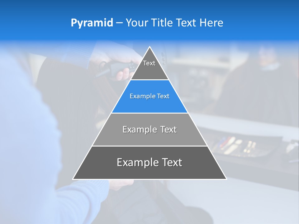 A Woman Blow Drying Her Hair In A Salon PowerPoint Template