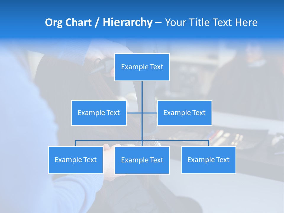 A Woman Blow Drying Her Hair In A Salon PowerPoint Template