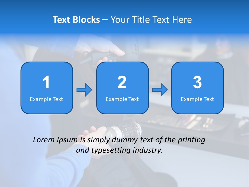A Woman Blow Drying Her Hair In A Salon PowerPoint Template