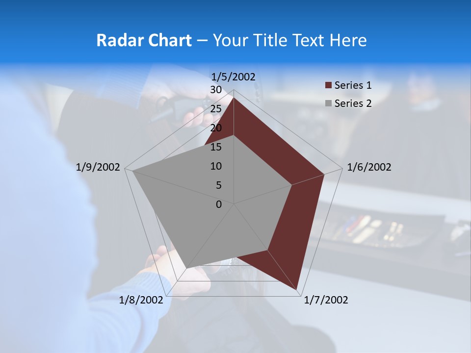 A Woman Blow Drying Her Hair In A Salon PowerPoint Template