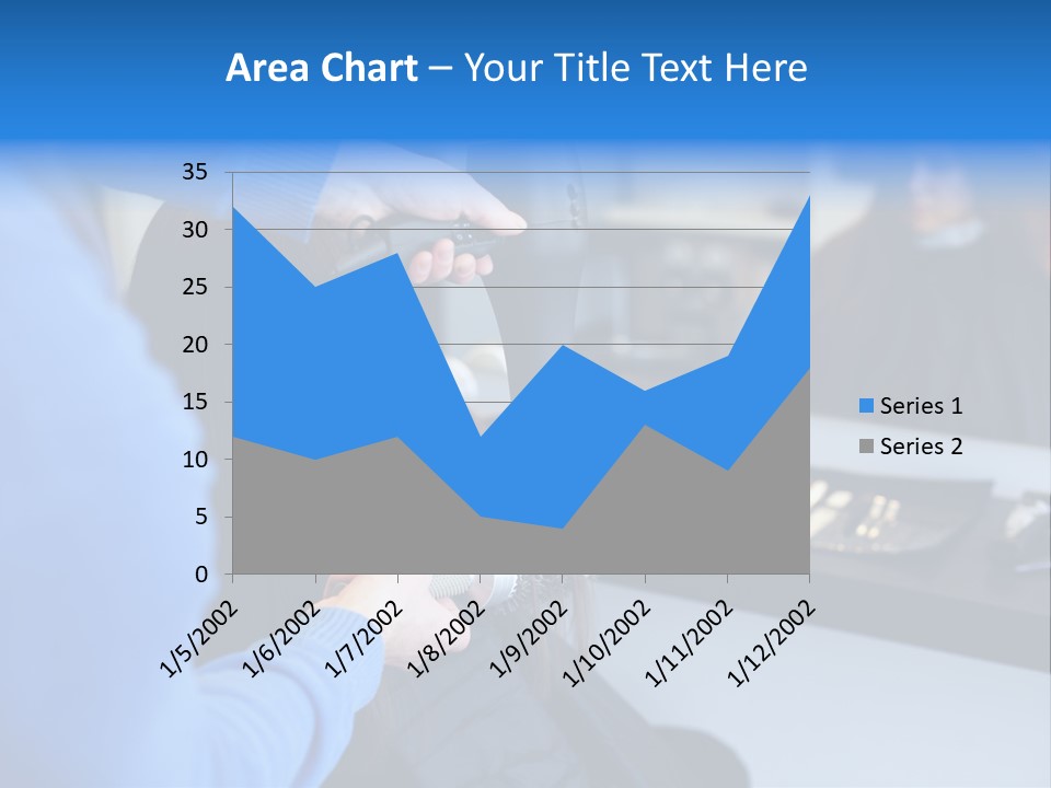 A Woman Blow Drying Her Hair In A Salon PowerPoint Template