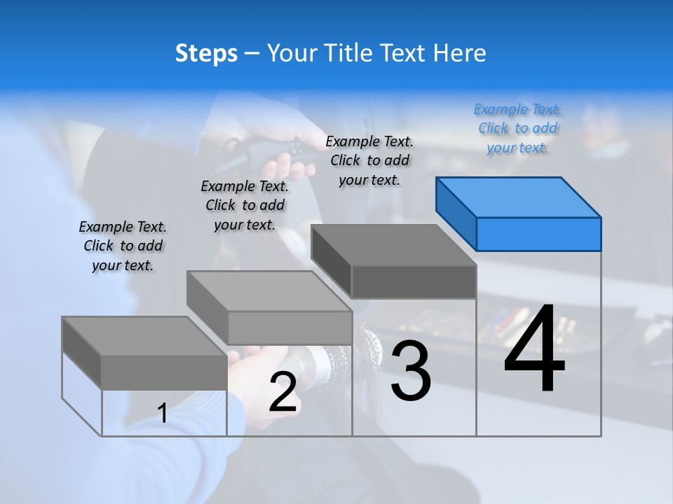A Woman Blow Drying Her Hair In A Salon PowerPoint Template