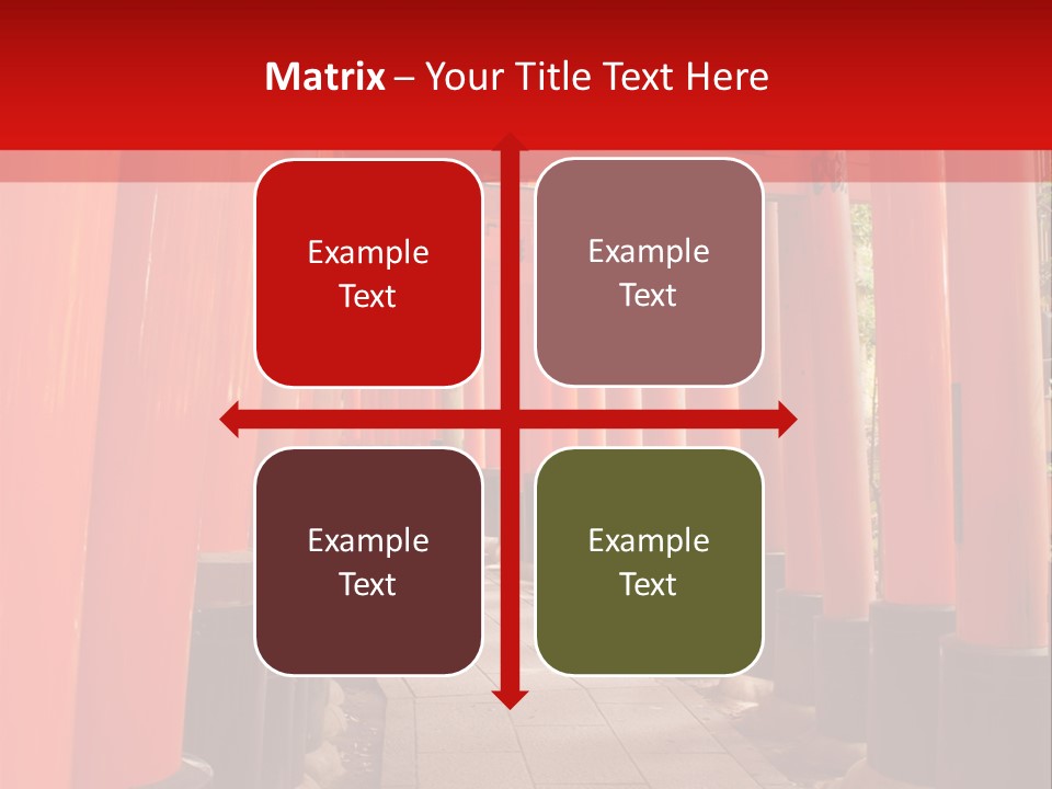 Orange Way Torii PowerPoint Template