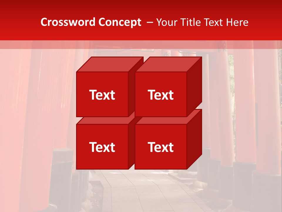Orange Way Torii PowerPoint Template