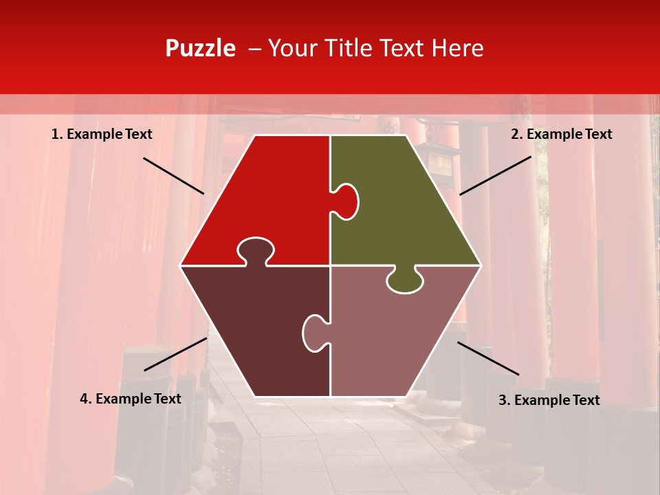 Orange Way Torii PowerPoint Template