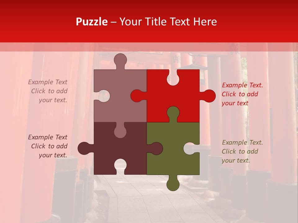 Orange Way Torii PowerPoint Template