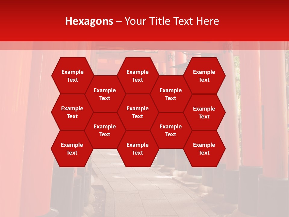 Orange Way Torii PowerPoint Template