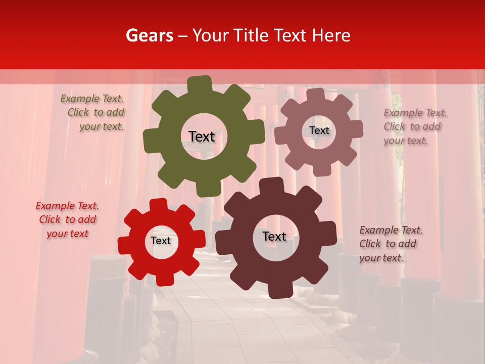 Orange Way Torii PowerPoint Template