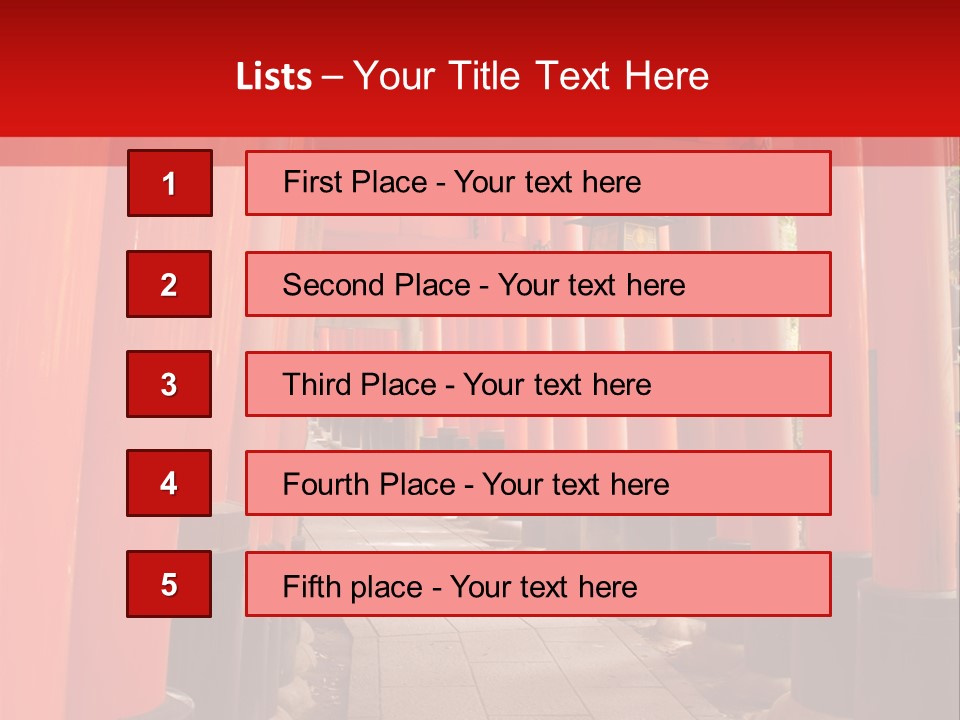 Orange Way Torii PowerPoint Template