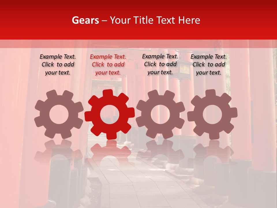 Orange Way Torii PowerPoint Template