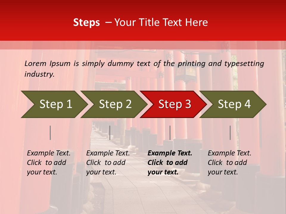 Orange Way Torii PowerPoint Template