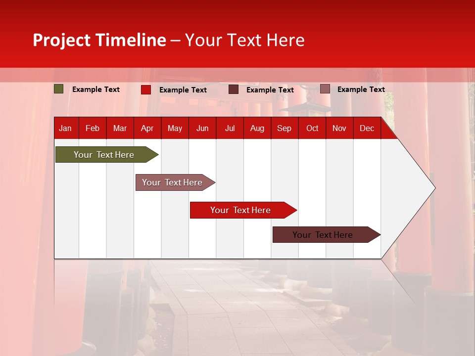 Orange Way Torii PowerPoint Template