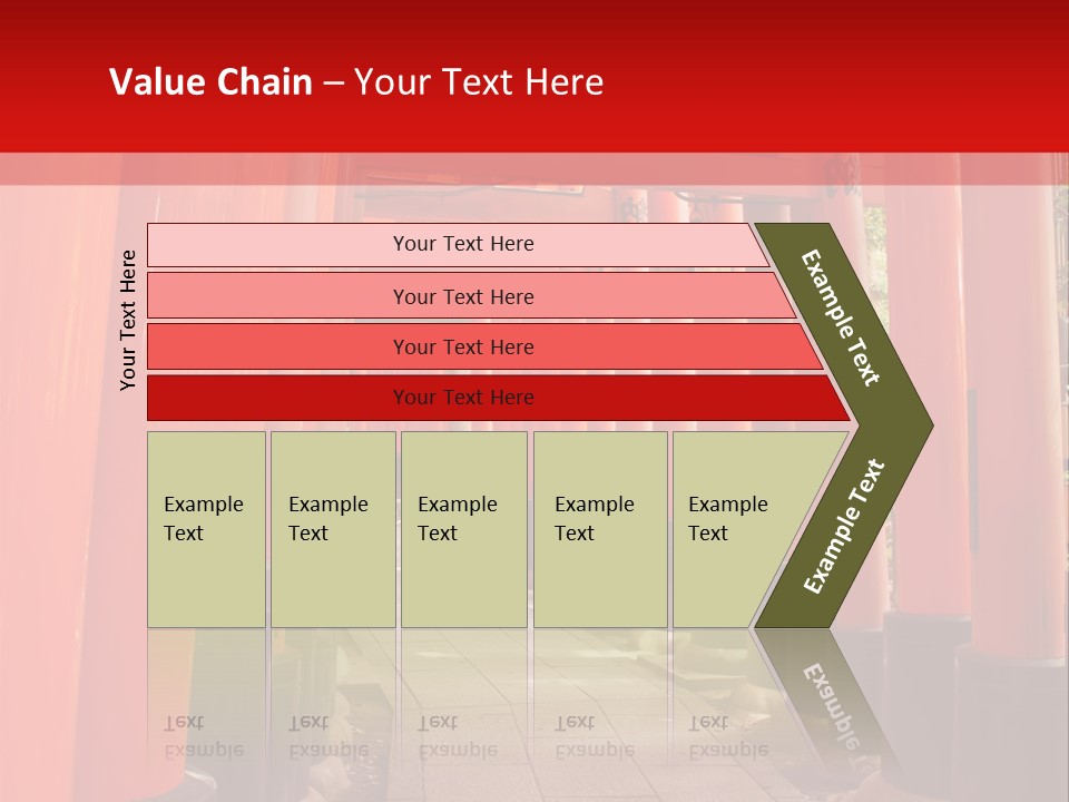 Orange Way Torii PowerPoint Template