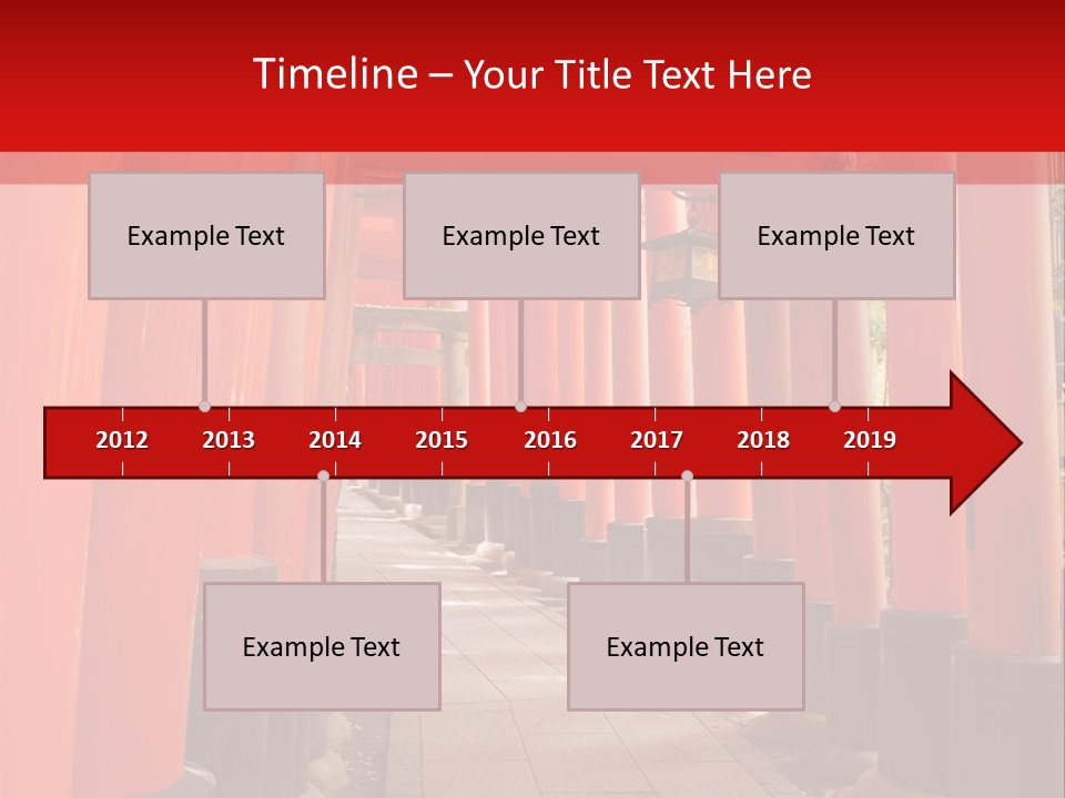 Orange Way Torii PowerPoint Template