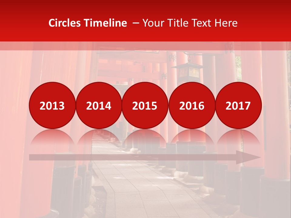 Orange Way Torii PowerPoint Template