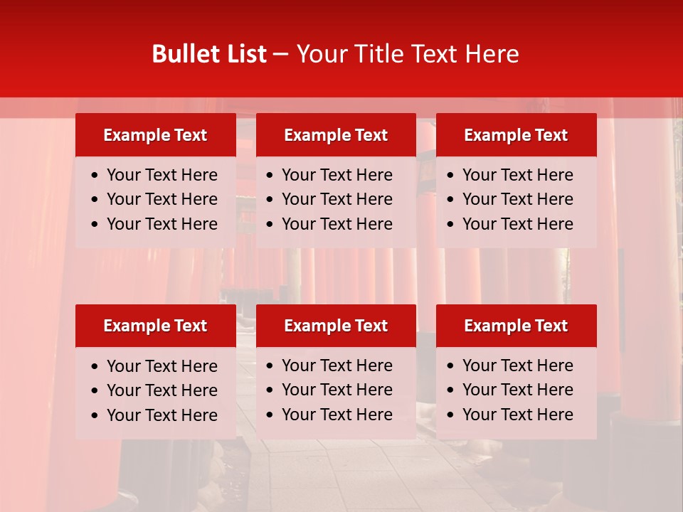 Orange Way Torii PowerPoint Template