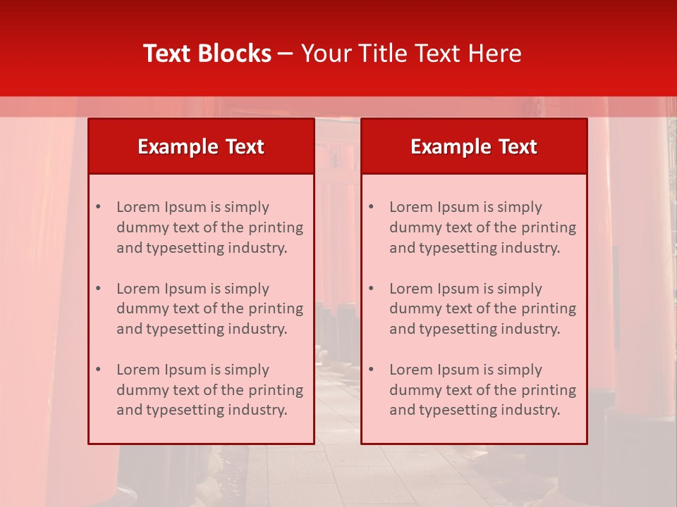 Orange Way Torii PowerPoint Template
