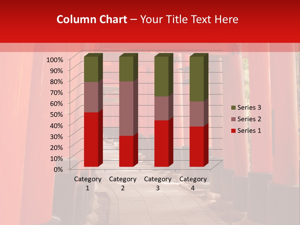Orange Way Torii PowerPoint Template