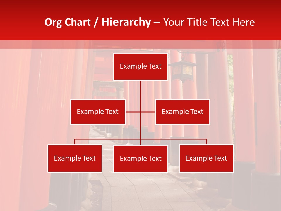 Orange Way Torii PowerPoint Template