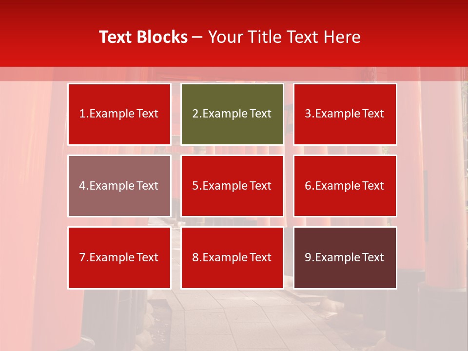 Orange Way Torii PowerPoint Template