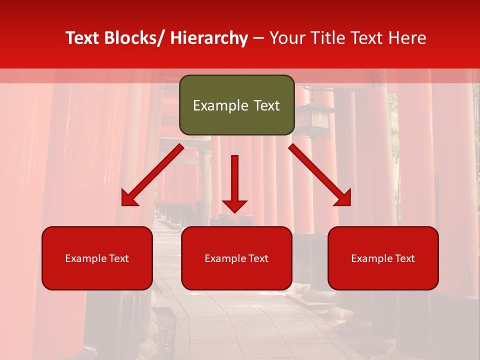 Orange Way Torii PowerPoint Template