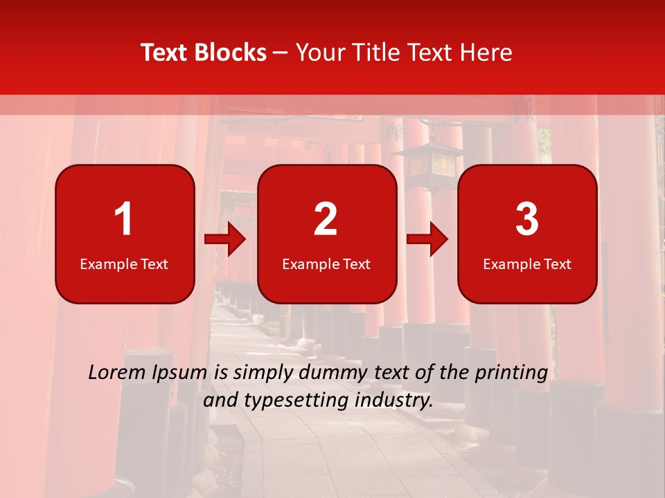 Orange Way Torii PowerPoint Template