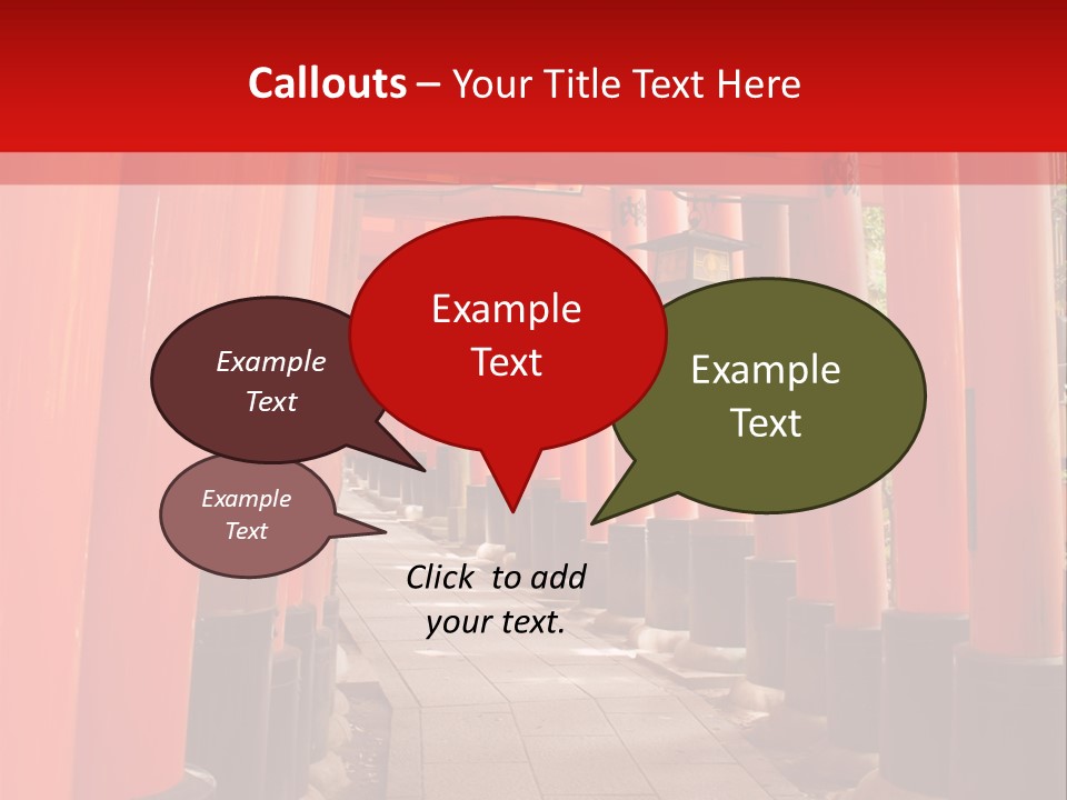 Orange Way Torii PowerPoint Template