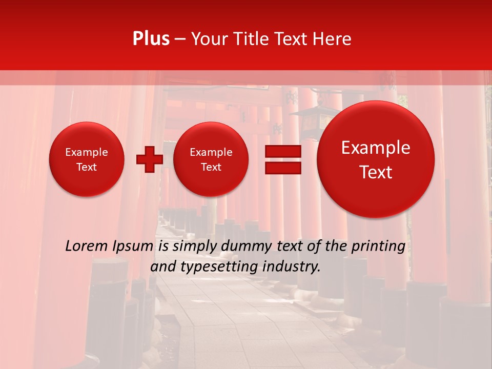 Orange Way Torii PowerPoint Template