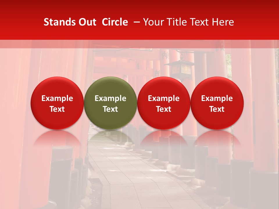 Orange Way Torii PowerPoint Template