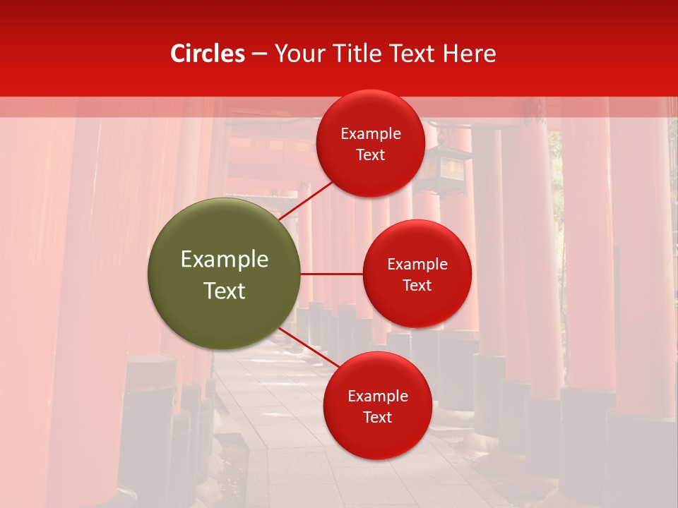 Orange Way Torii PowerPoint Template