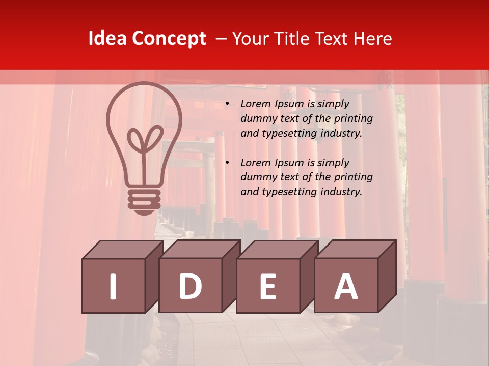 Orange Way Torii PowerPoint Template