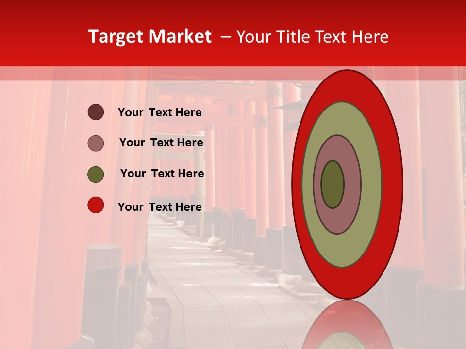 Orange Way Torii PowerPoint Template