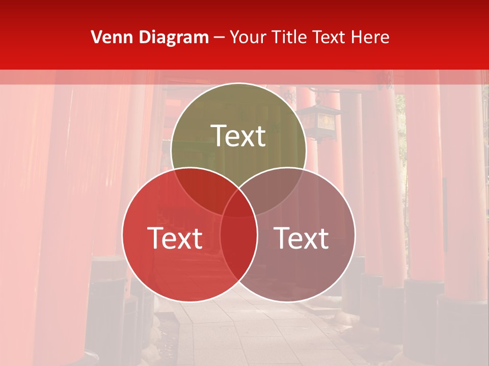 Orange Way Torii PowerPoint Template