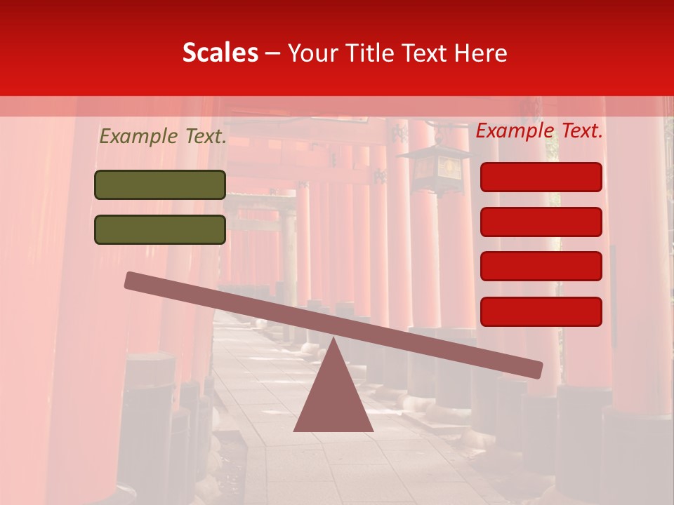 Orange Way Torii PowerPoint Template