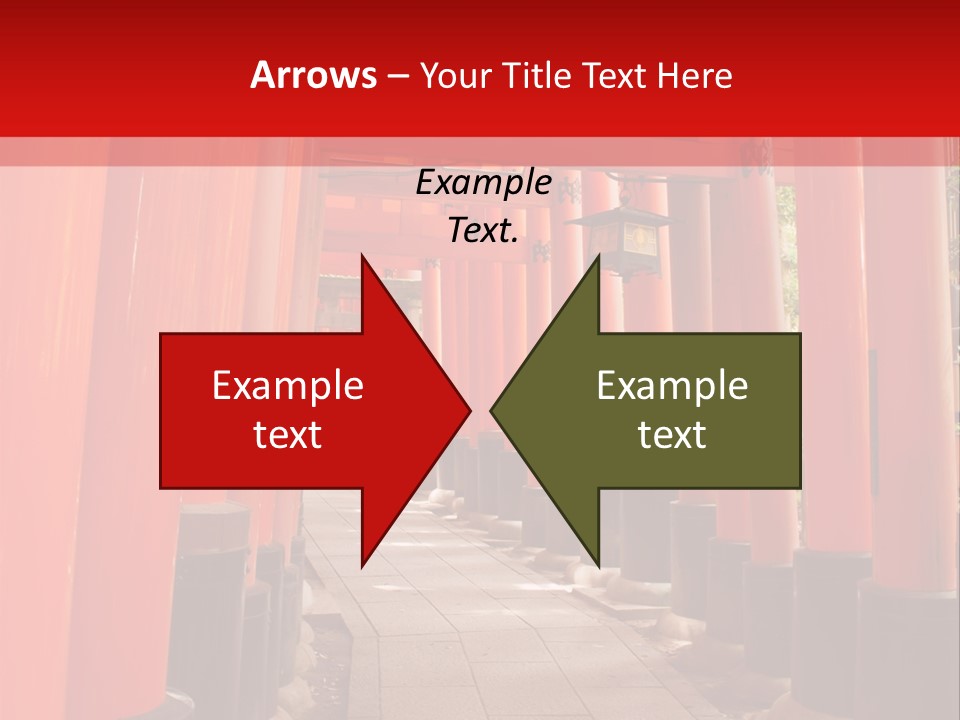 Orange Way Torii PowerPoint Template
