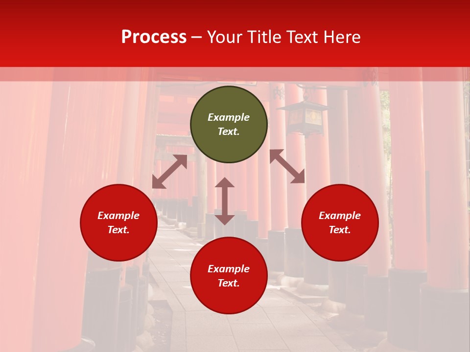 Orange Way Torii PowerPoint Template