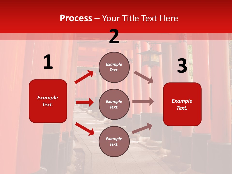 Orange Way Torii PowerPoint Template
