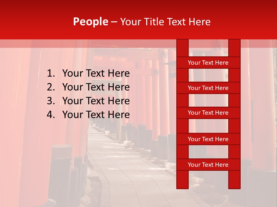 Orange Way Torii PowerPoint Template