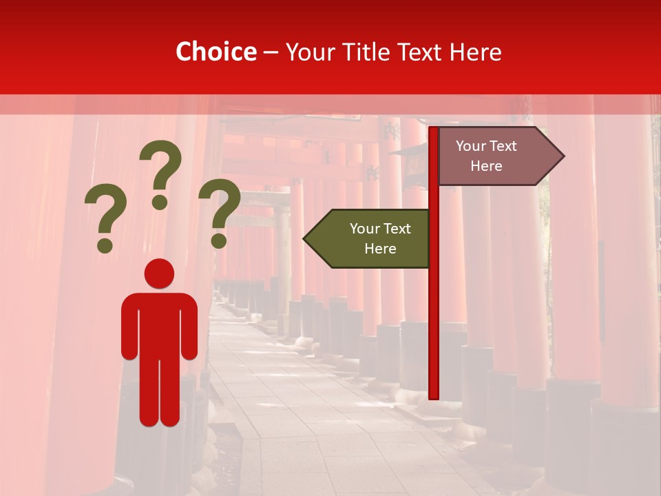 Orange Way Torii PowerPoint Template