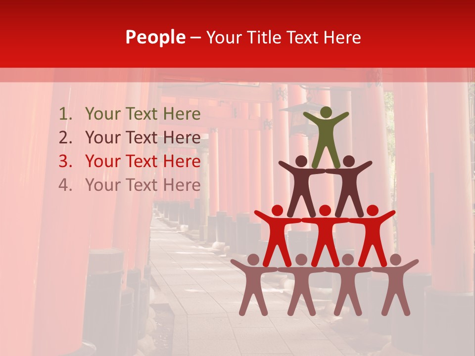 Orange Way Torii PowerPoint Template