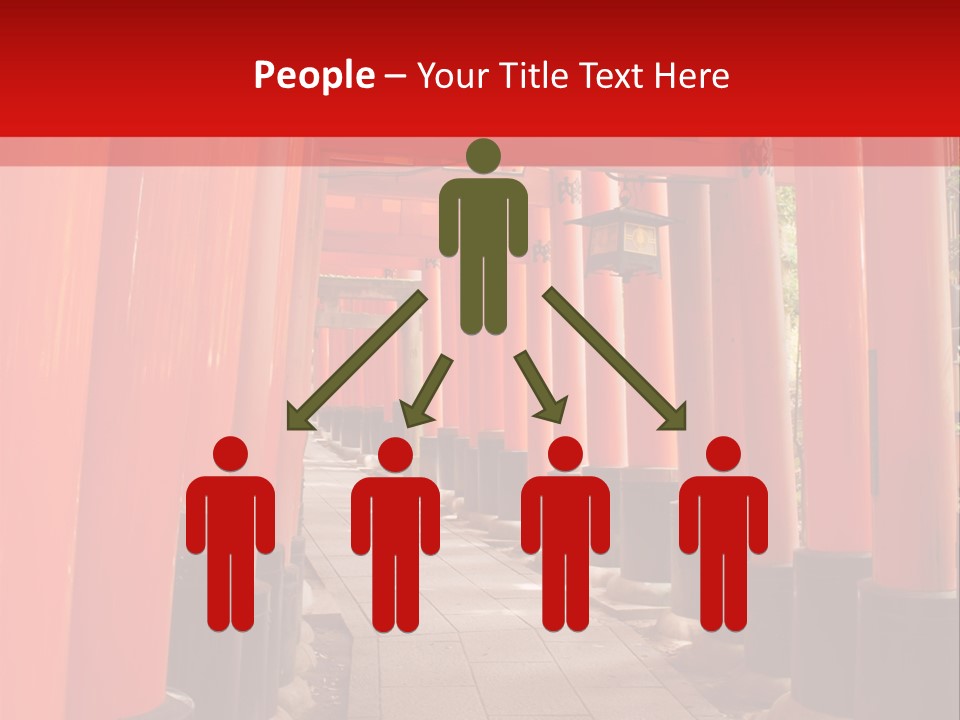 Orange Way Torii PowerPoint Template