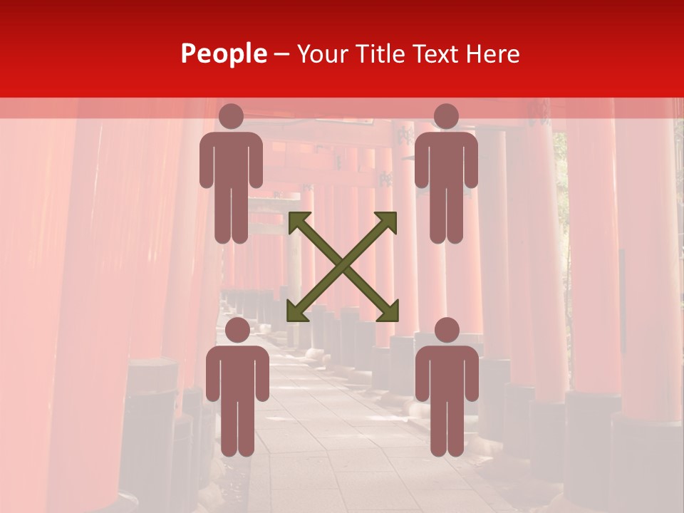 Orange Way Torii PowerPoint Template