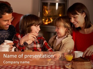 Forties Caucasian Dad PowerPoint Template